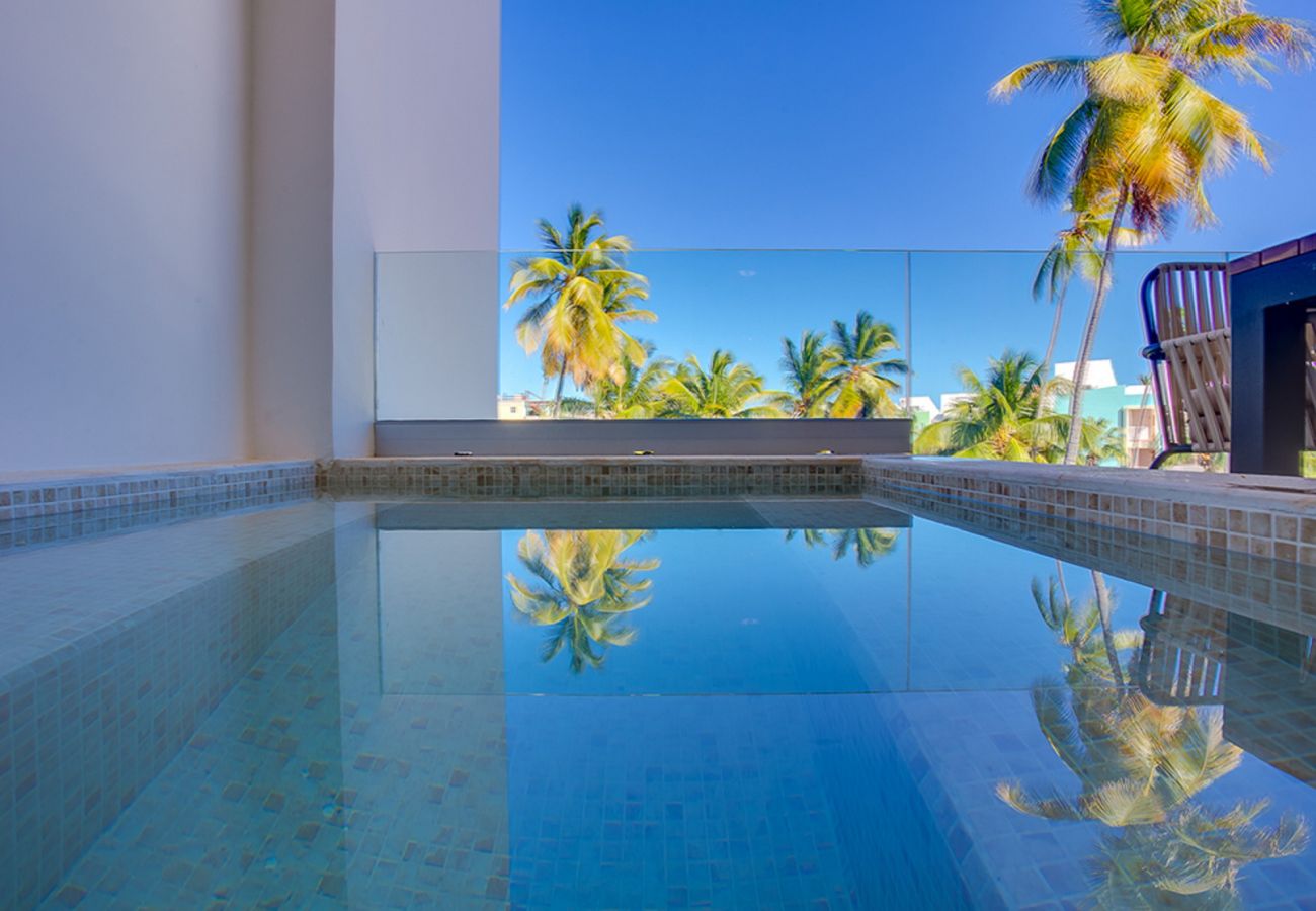 Apartamento en Bávaro - Gorgeous Private picuzzi on the terrace close to the Beach