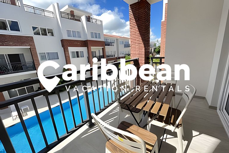 Beauty Coral Village 2 bed apartment pool views. Playa Bavar