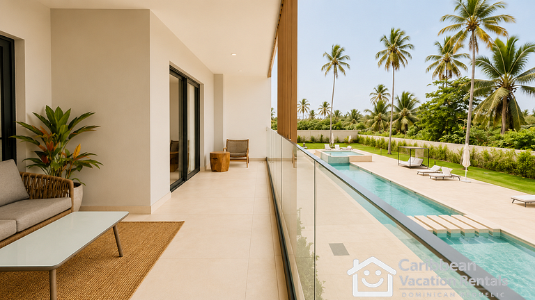 Born | Elegant 2-bedroom with pool views