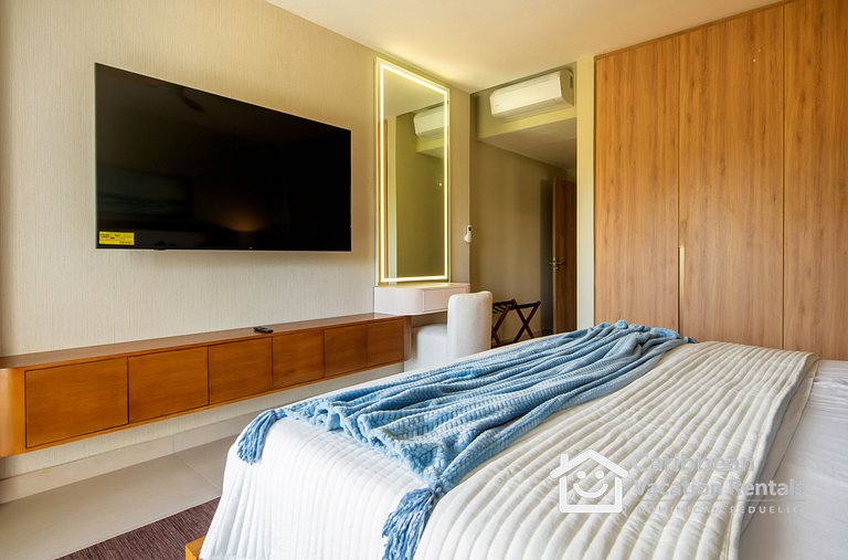 Born | Moderno 2Hab Vista a la piscina y lago